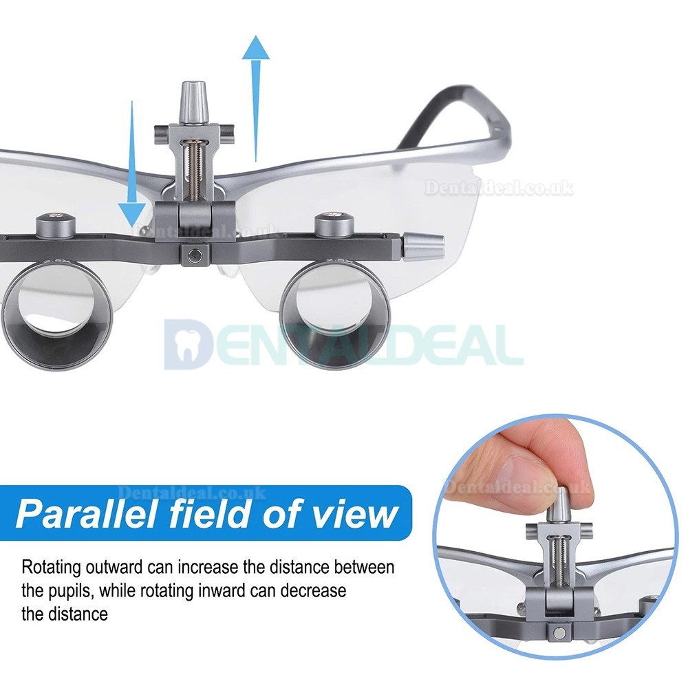 DY-118 2.5X450mm Aluminum Frame Dental Surgical Loupe Adjustable Pupil Distance